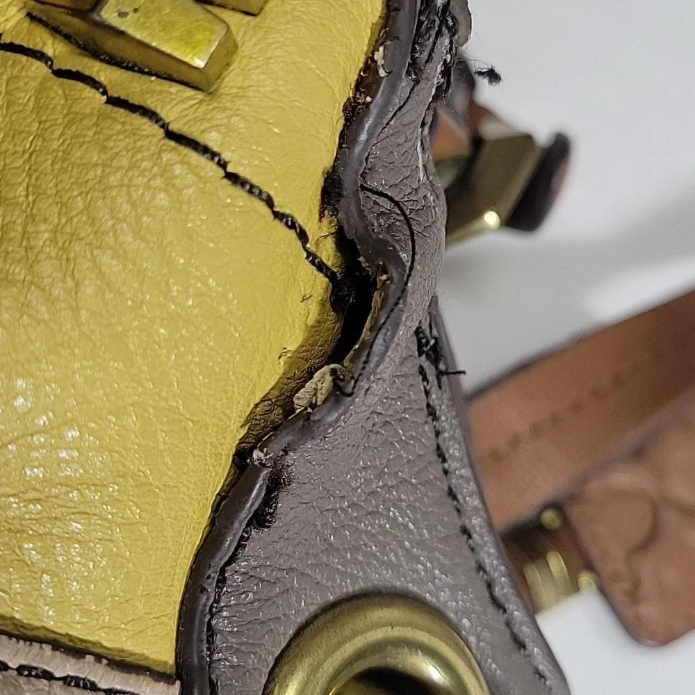 OrYANY Yellow and Tan Leather Bag - Picture 12 of 16
